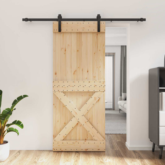 Posuvné Dveře Přirozená A Černá 85 X 210 Cm