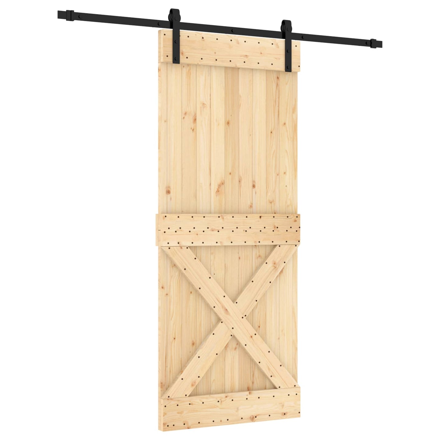 Posuvné Dveře Přirozená A Černá 85 X 210 Cm