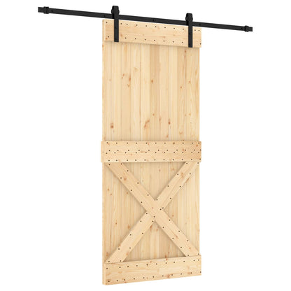Posuvné Dveře Přirozená A Černá 90 X 210 Cm