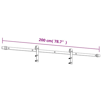 Posuvné Dveře Přirozená A Černá 90 X 210 Cm