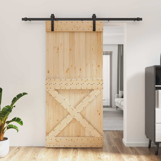 Posuvné Dveře Přirozená A Černá 95 X 210 Cm