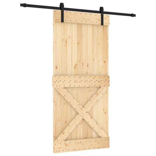 Posuvné Dveře Přirozená A Černá 95 X 210 Cm