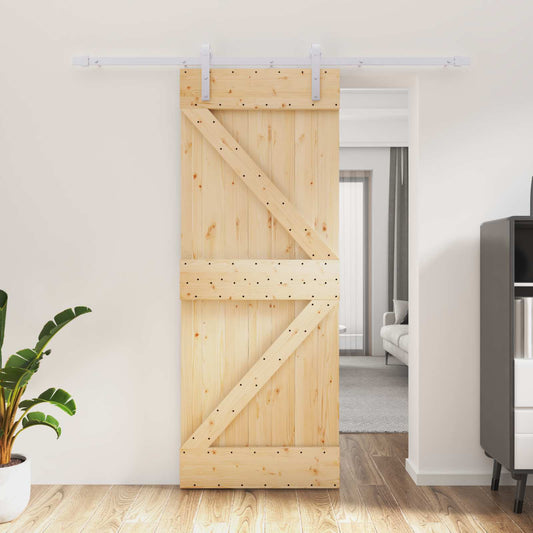 Posuvné Dveře Přírodní A Bílá 80 X 210 Cm
