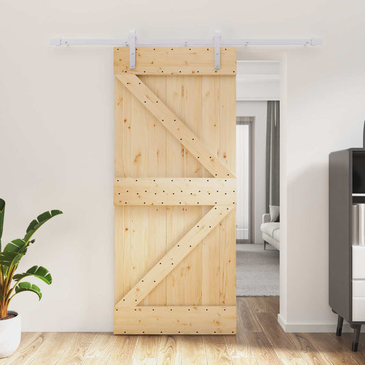 Posuvné Dveře Přírodní A Bílá 90 X 210 Cm