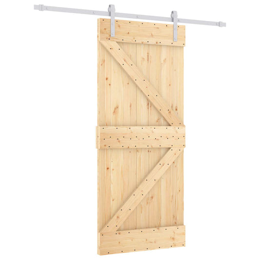 Posuvné Dveře Přírodní A Bílá 90 X 210 Cm