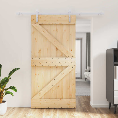 Posuvné Dveře Přírodní A Bílá 100 X 210 Cm