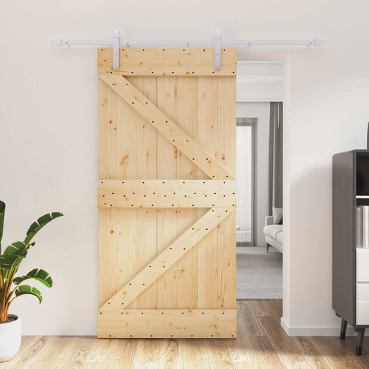 Posuvné Dveře Přírodní A Bílá 100 X 210 Cm