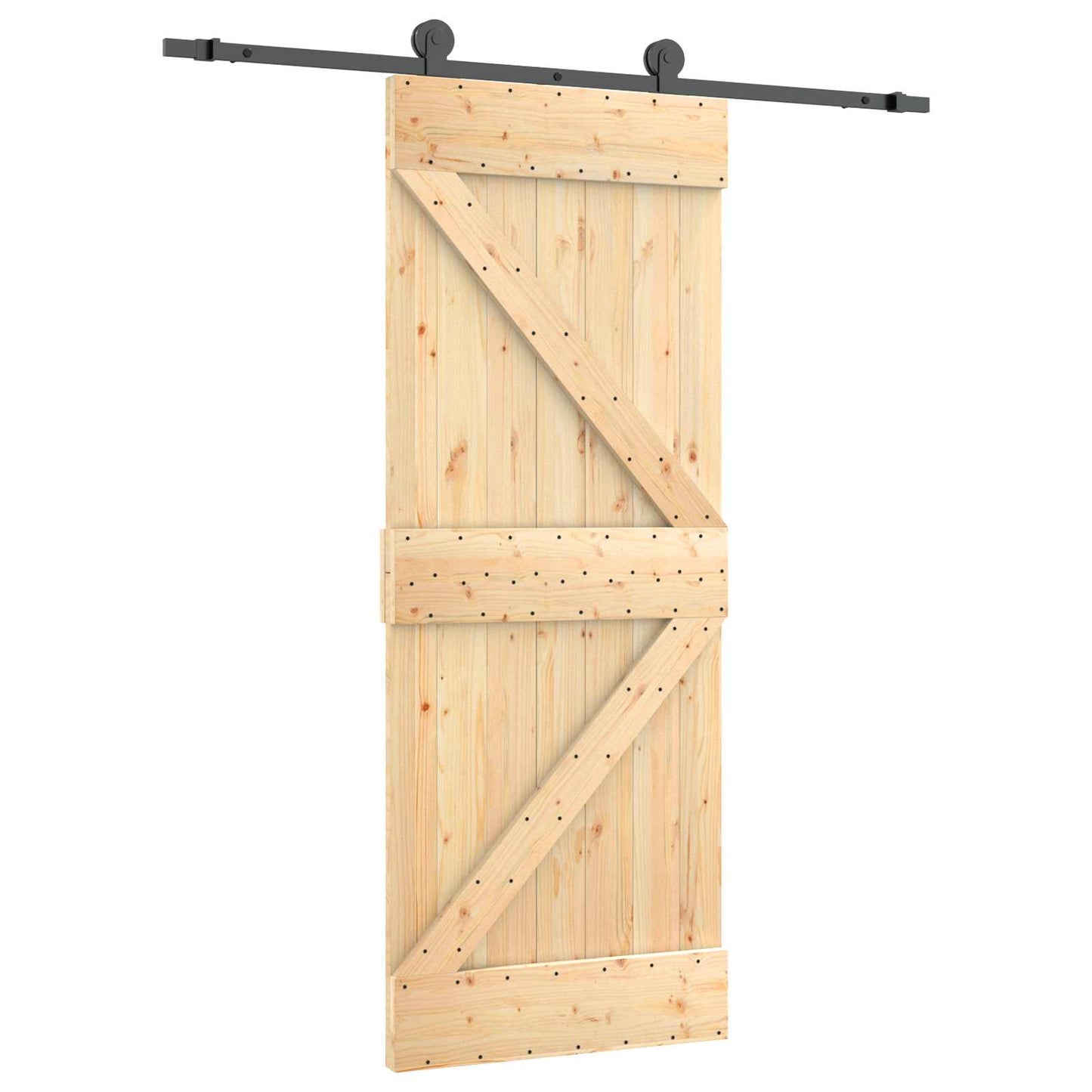 Posuvné Dveře Přirozená A Černá 70 X 210 Cm