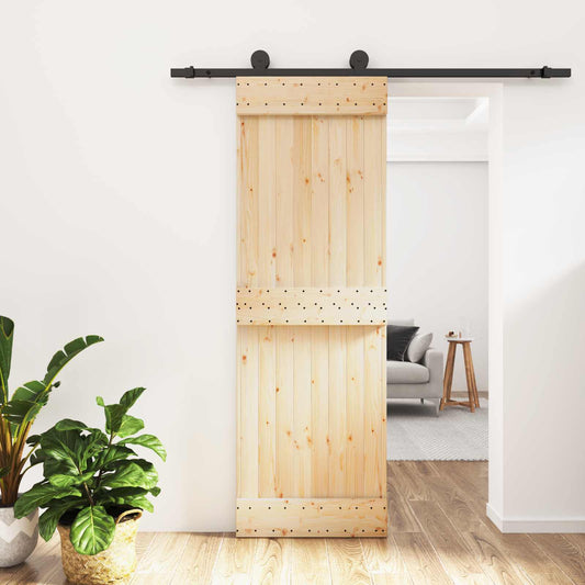 Posuvné Dveře Přirozená A Černá 70 X 210 Cm