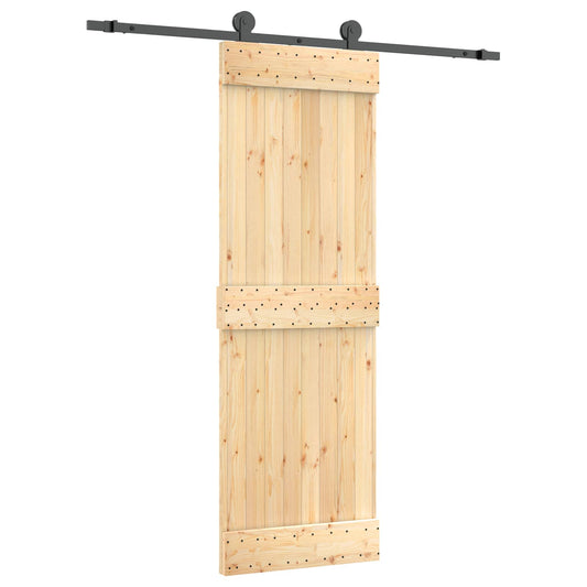 Posuvné Dveře Přirozená A Černá 70 X 210 Cm