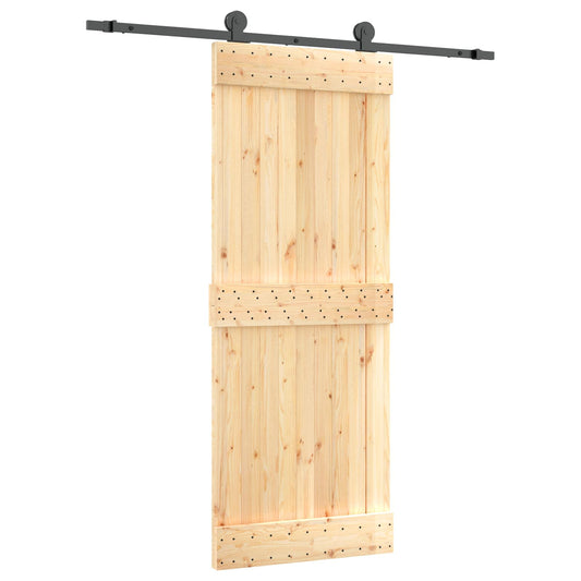 Posuvné Dveře Přirozená A Černá 80 X 210 Cm