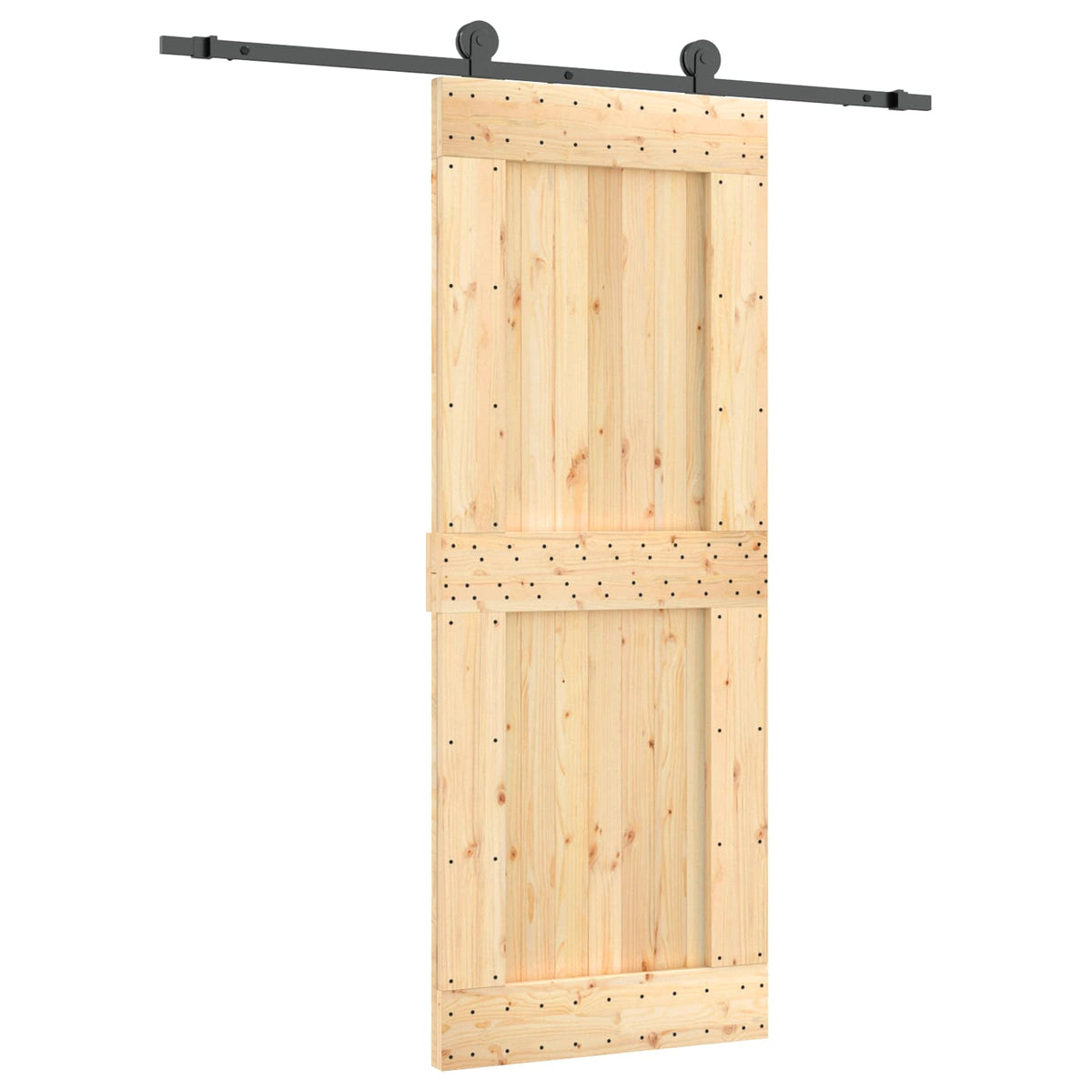 Posuvné Dveře Přirozená A Černá 80 X 210 Cm
