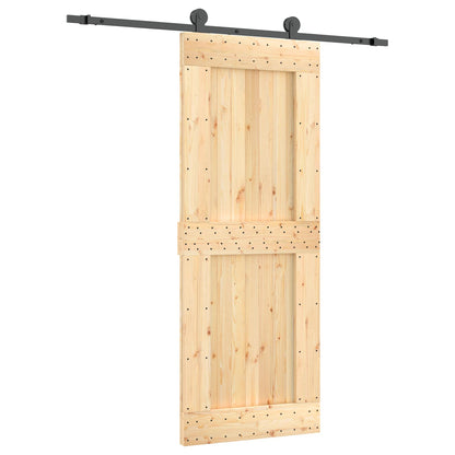 Posuvné Dveře Přirozená A Černá 80 X 210 Cm