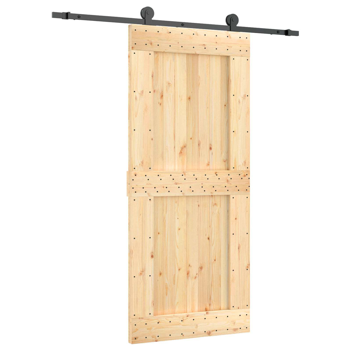 Posuvné Dveře Přirozená A Černá 90 X 210 Cm