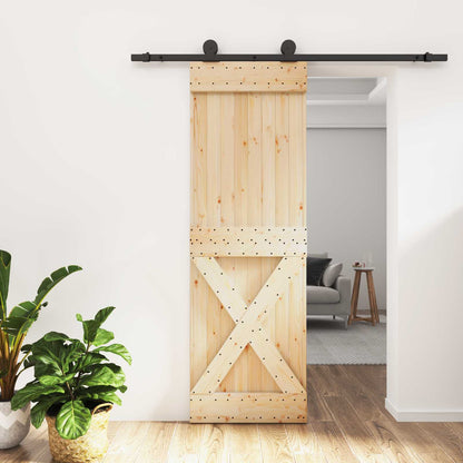 Posuvné Dveře Přirozená A Černá 70 X 210 Cm