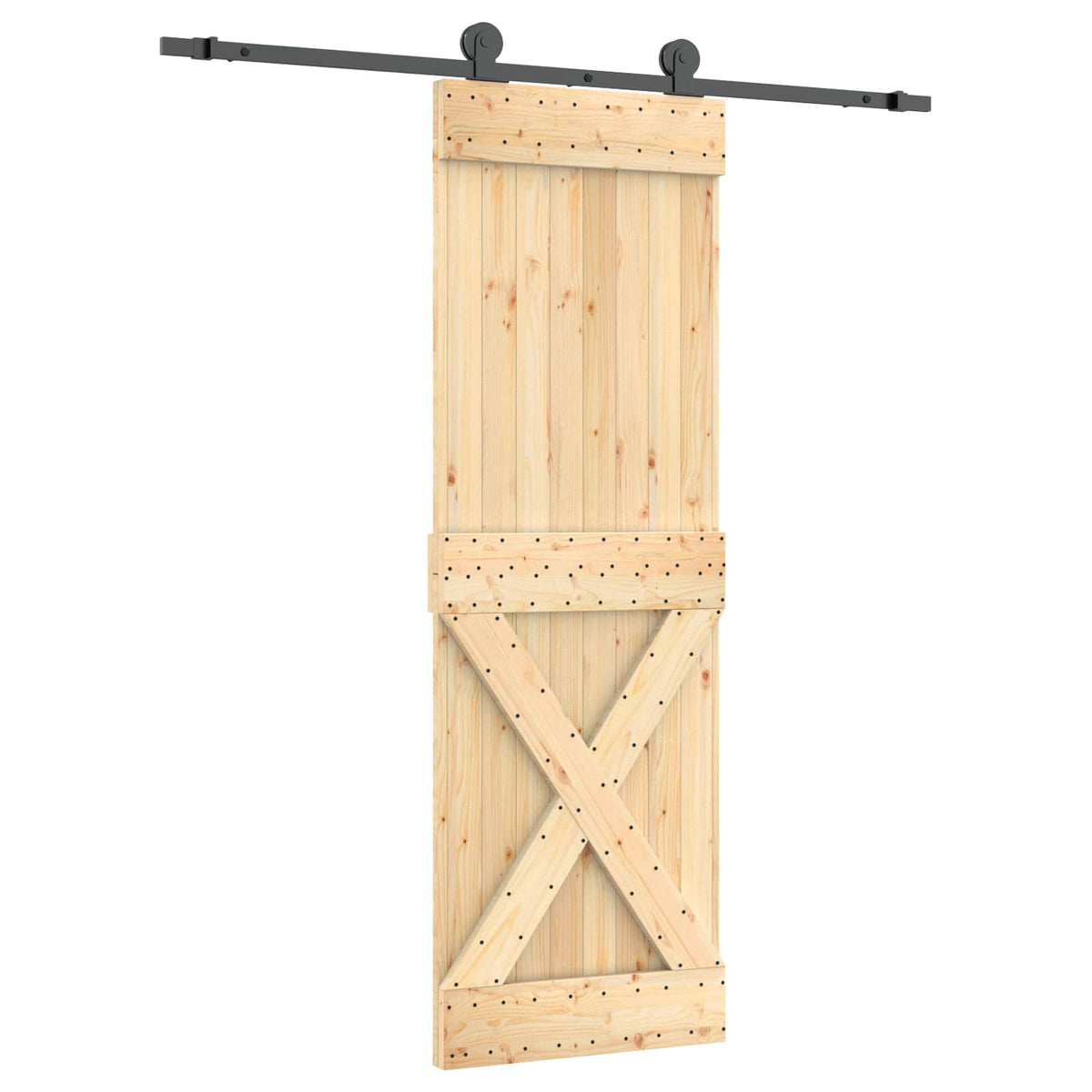 Posuvné Dveře Přirozená A Černá 70 X 210 Cm