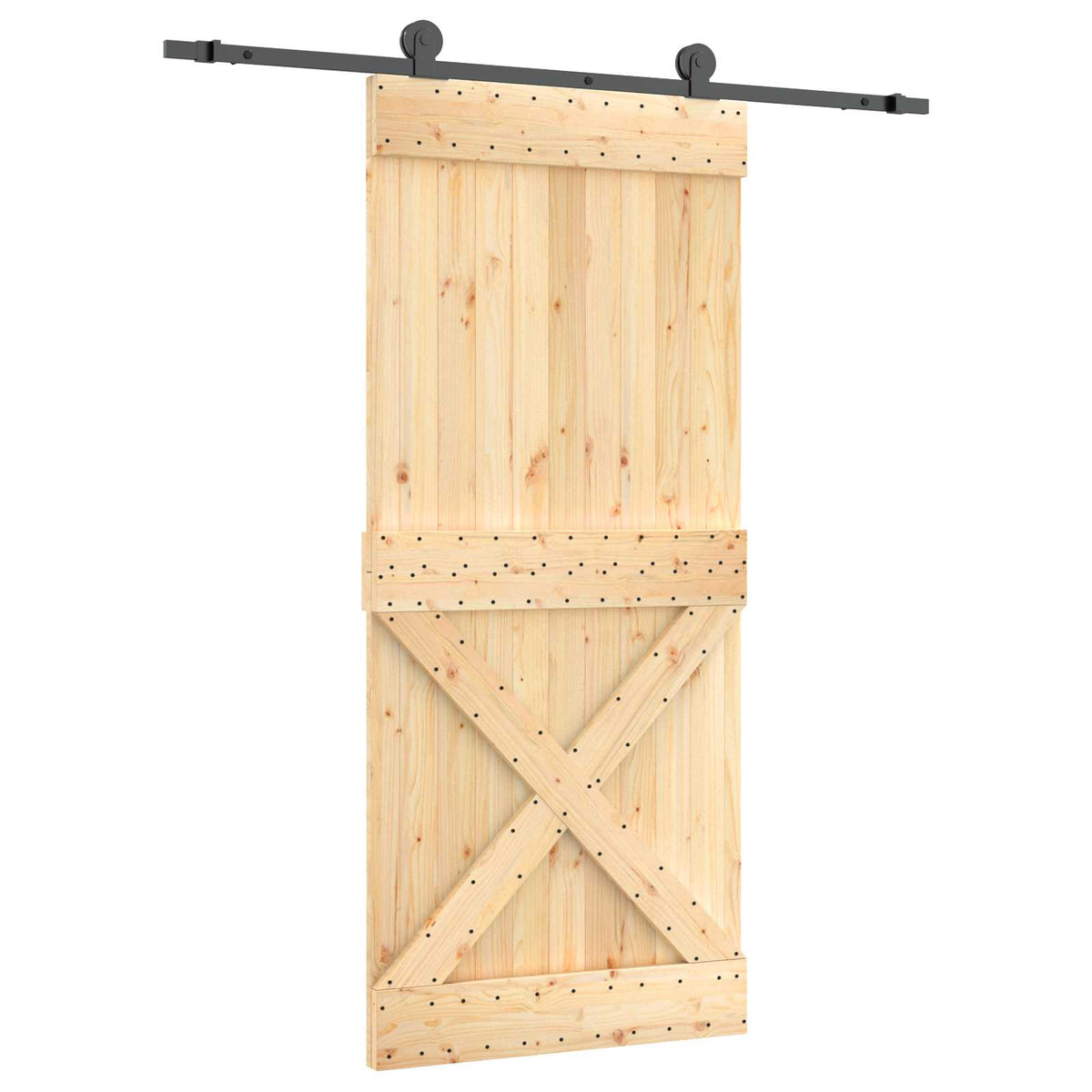Posuvné Dveře Přirozená A Černá 90 X 210 Cm