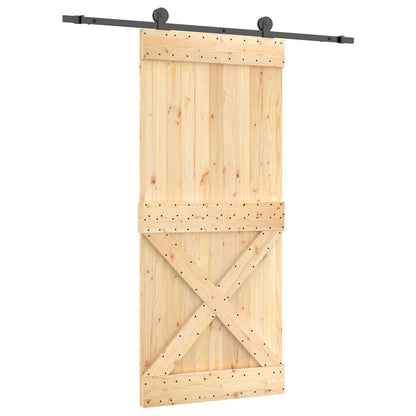 Posuvné Dveře Přirozená A Černá 90 X 210 Cm