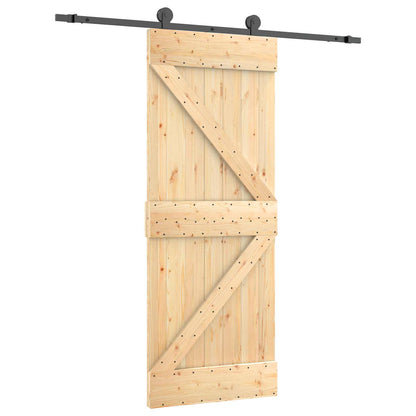 Posuvné Dveře Přirozená A Černá 85 X 210 Cm