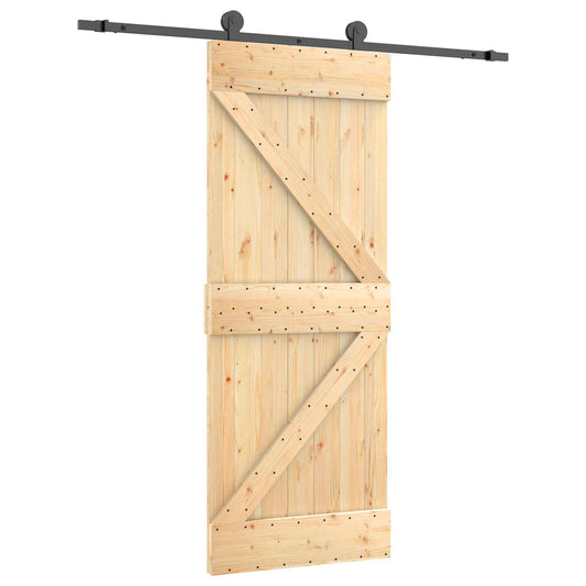 Posuvné Dveře Přirozená A Černá 85 X 210 Cm