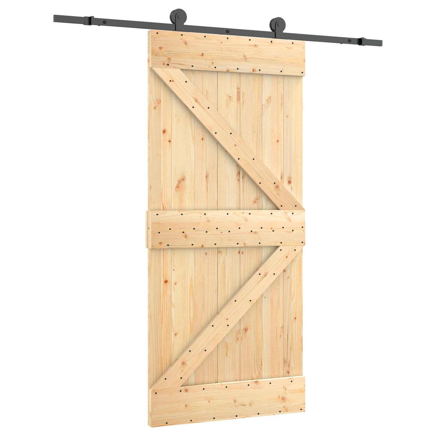 Posuvné Dveře Přirozená A Černá 95 X 210 Cm