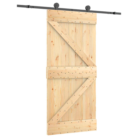 Posuvné Dveře Přirozená A Černá 95 X 210 Cm