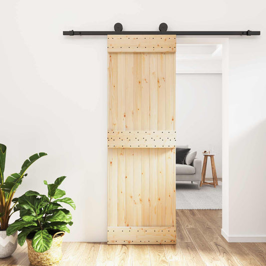 Posuvné Dveře Přirozená A Černá 70 X 210 Cm