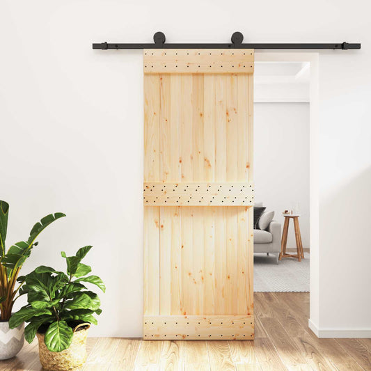 Posuvné Dveře Přirozená A Černá 80 X 210 Cm