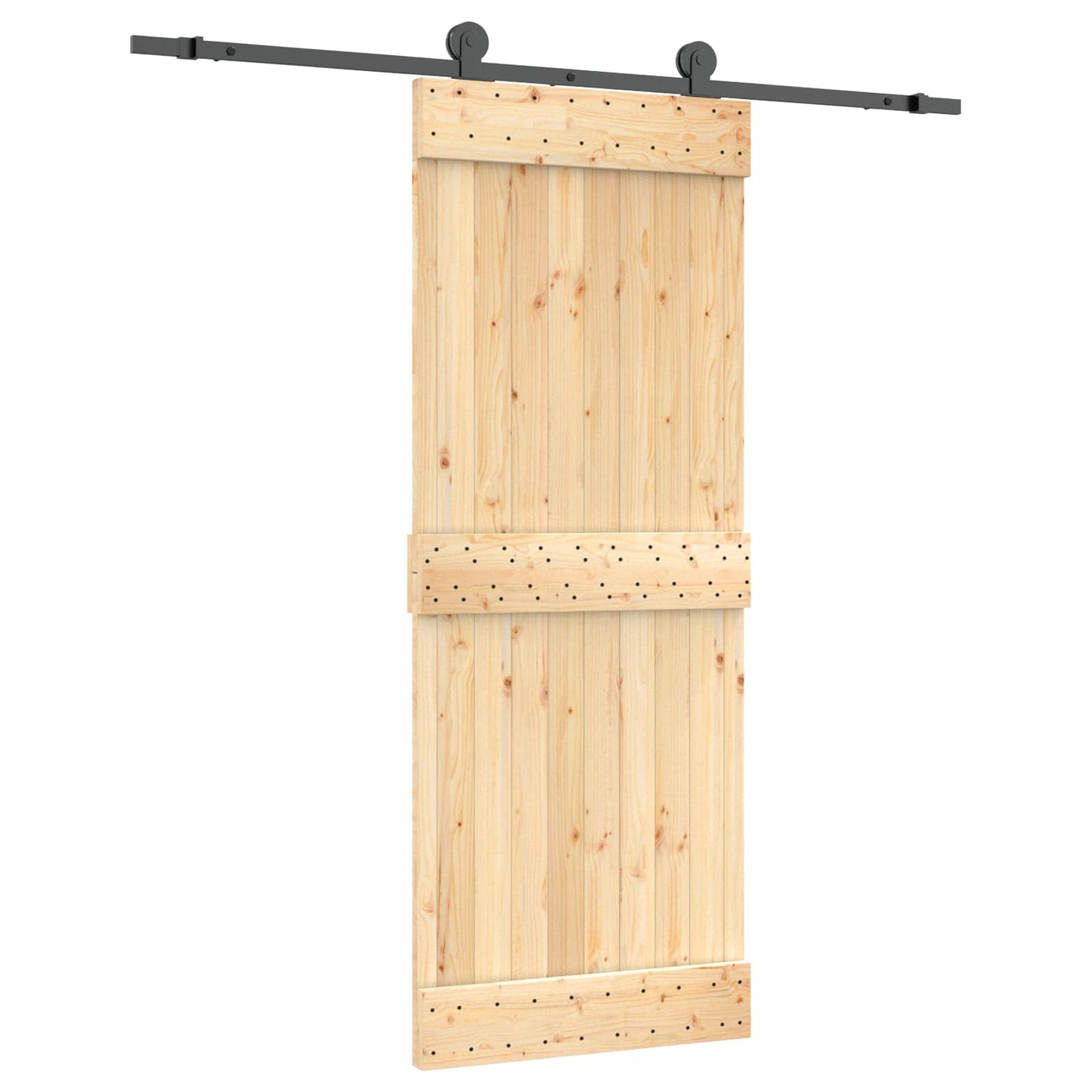 Posuvné Dveře Přirozená A Černá 80 X 210 Cm