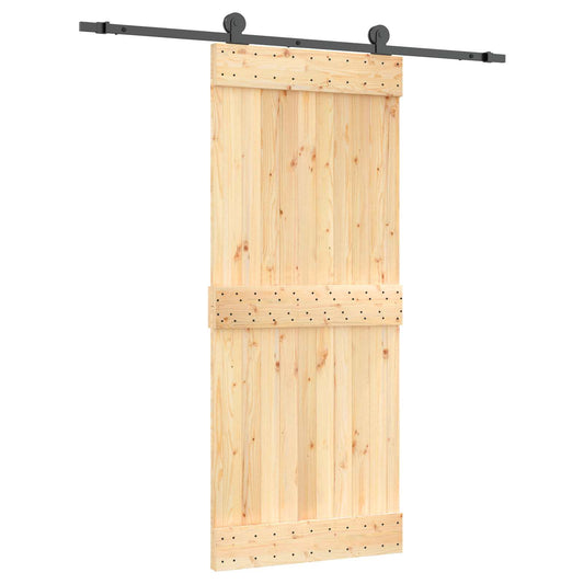 Posuvné Dveře Přirozená A Černá 85 X 210 Cm