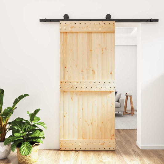 Posuvné Dveře Přirozená A Černá 90 X 210 Cm