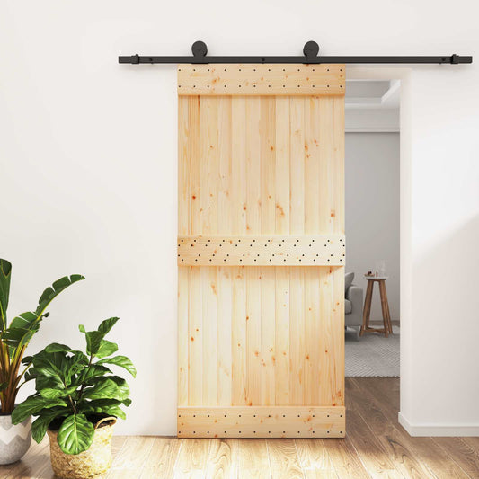 Posuvné Dveře Přirozená A Černá 95 X 210 Cm