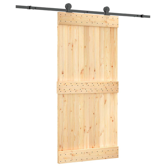 Posuvné Dveře Přirozená A Černá 95 X 210 Cm