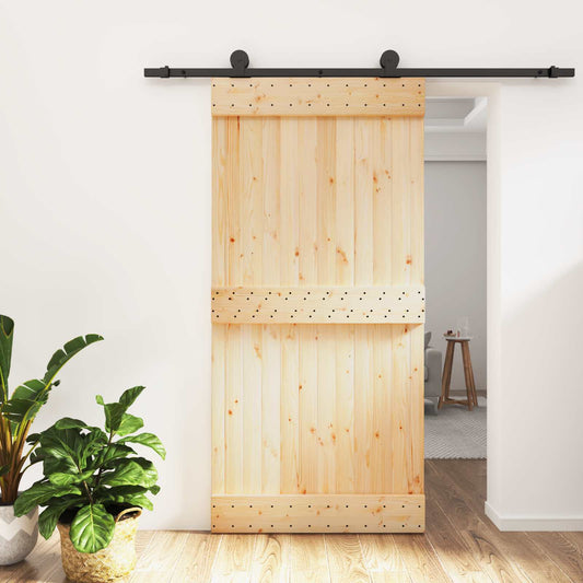 Posuvné Dveře Přirozená A Černá 100 X 210 Cm