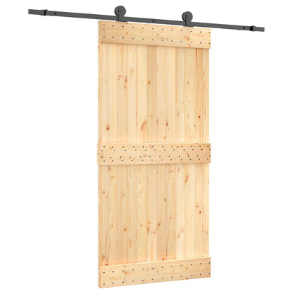 Posuvné Dveře Přirozená A Černá 100 X 210 Cm