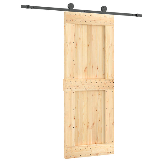 Posuvné Dveře Přirozená A Černá 80 X 210 Cm
