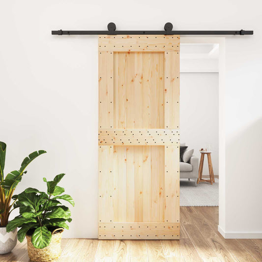 Posuvné Dveře Přirozená A Černá 85 X 210 Cm