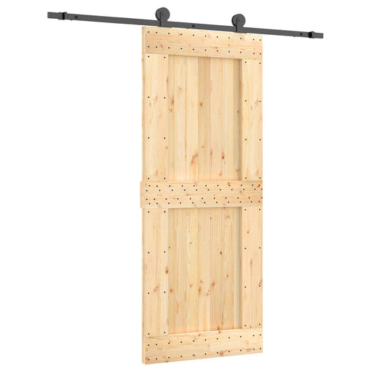 Posuvné Dveře Přirozená A Černá 85 X 210 Cm
