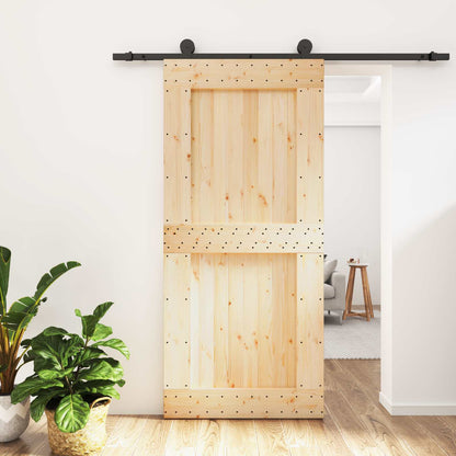 Posuvné Dveře Přirozená A Černá 95 X 210 Cm