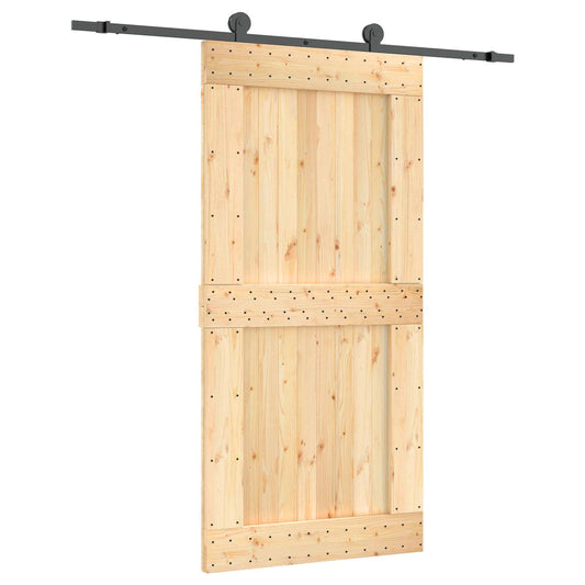 Posuvné Dveře Přirozená A Černá 100 X 210 Cm