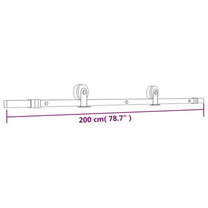Posuvné Dveře Přirozená A Černá 80 X 210 Cm