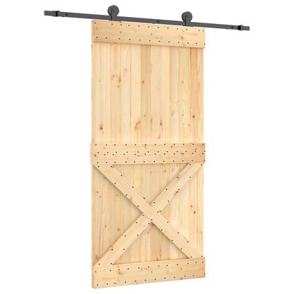 Posuvné Dveře Přirozená A Černá 100 X 210 Cm