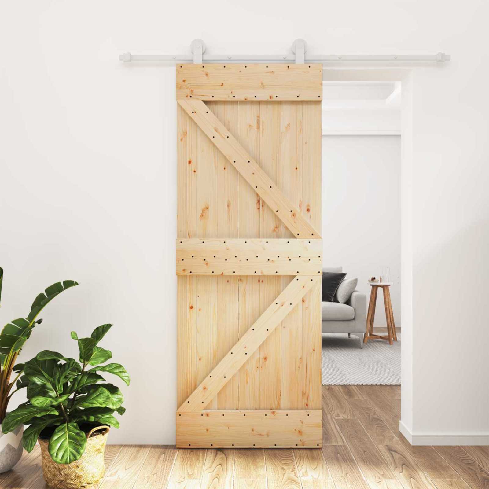 Posuvné Dveře Přírodní A Bílá 80 X 210 Cm