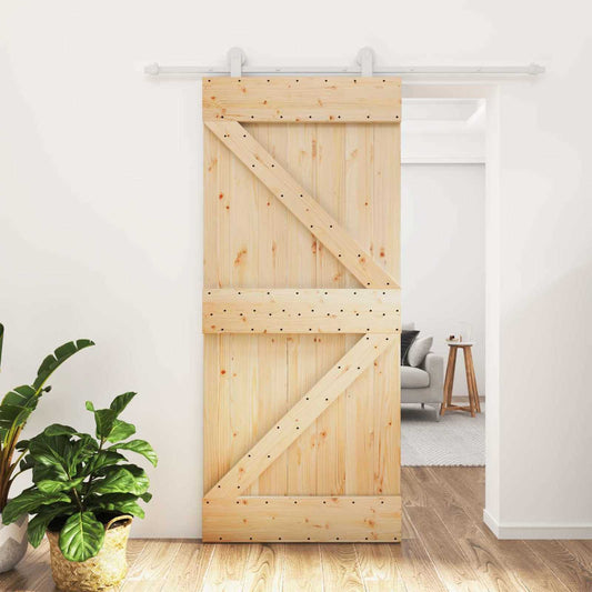 Posuvné Dveře Přírodní A Bílá 90 X 210 Cm