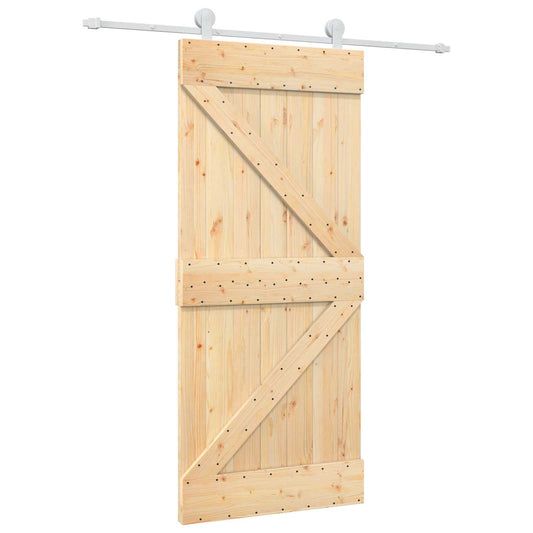 Posuvné Dveře Přírodní A Bílá 90 X 210 Cm