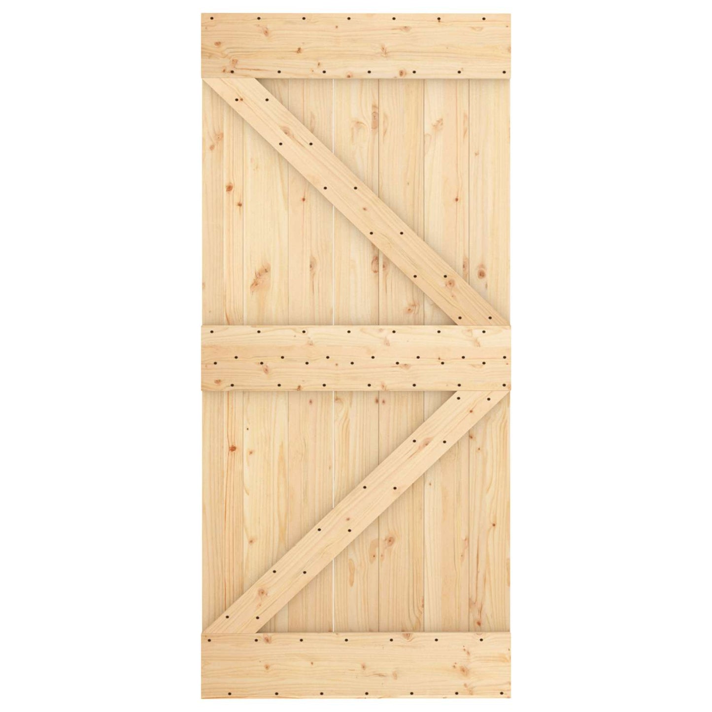 Posuvné Dveře Přírodní A Bílá 95 X 210 Cm Masivní Borové Dřevo