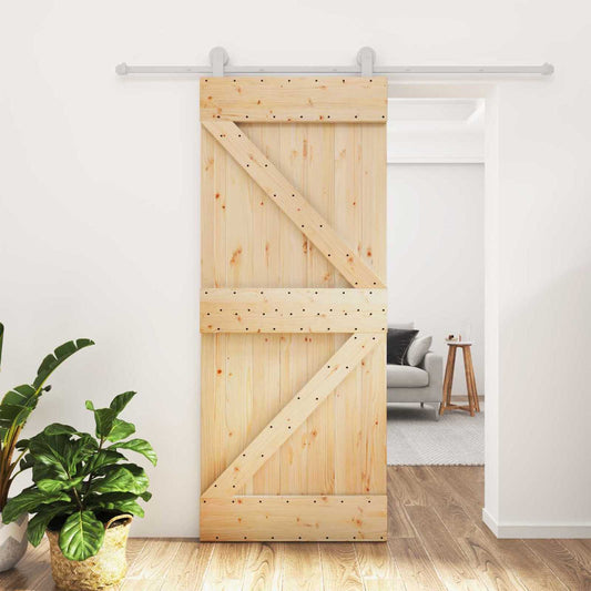 Posuvné Dveře Přírodní A Bílá 80 X 210 Cm