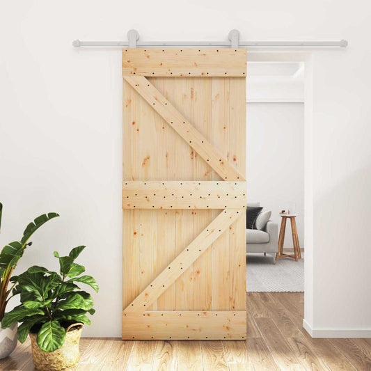 Posuvné Dveře Přírodní A Bílá 90 X 210 Cm