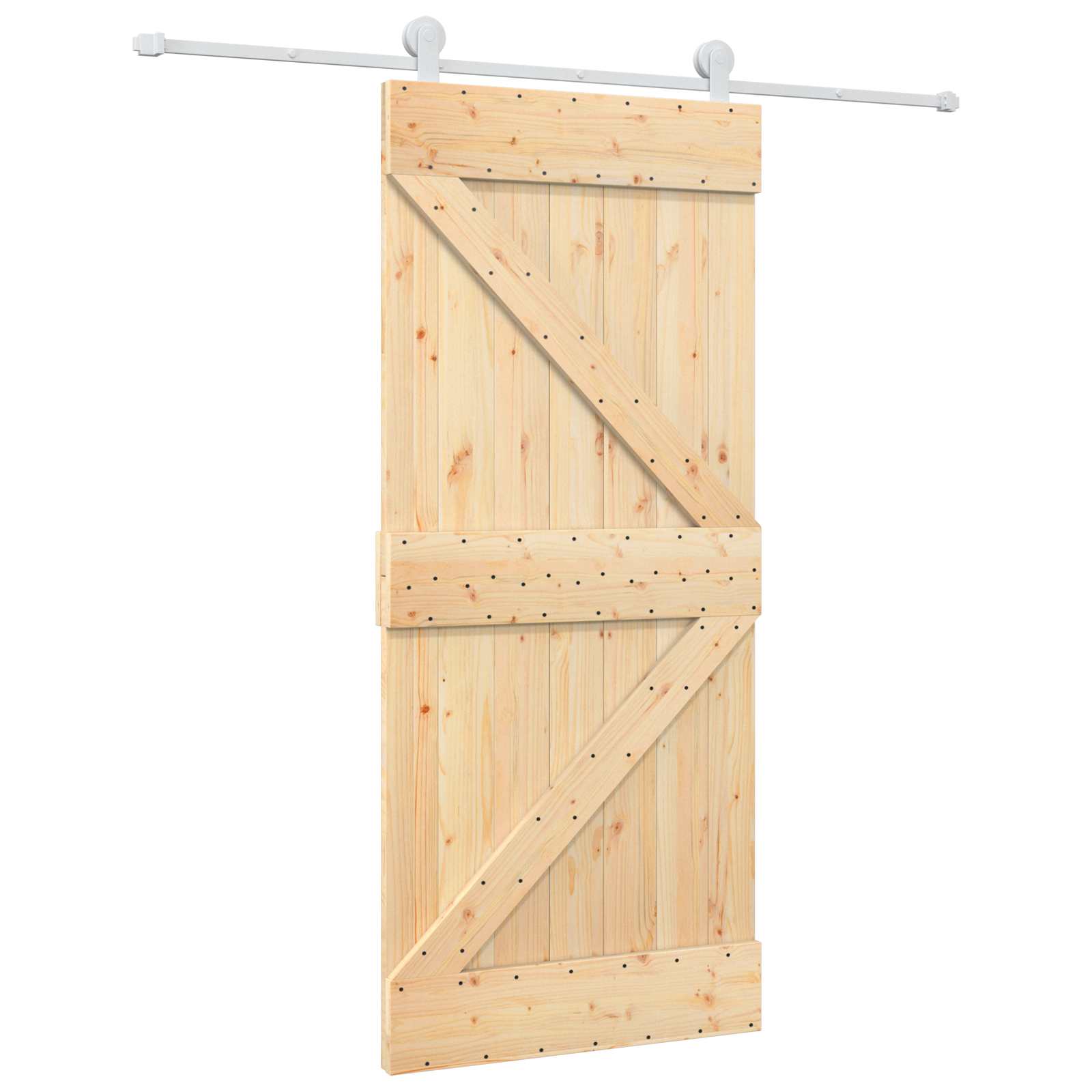 Posuvné Dveře Přírodní A Bílá 90 X 210 Cm