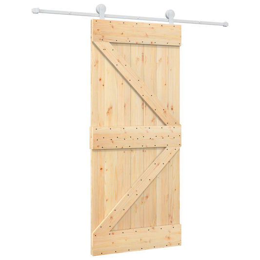 Posuvné Dveře Přírodní A Bílá 90 X 210 Cm